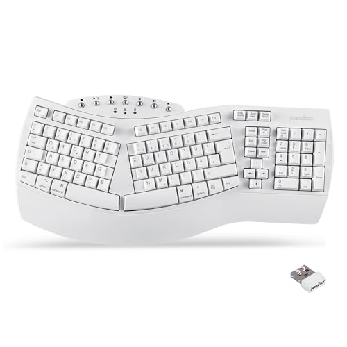 Perixx 11620 PERIBOARD-612 Ergonomische Kabellose Tastatur, Geteiltes Tastenfeld mit Dual Modus 2.4G oder Bluetooth, Kompatibel mit Windows 10 und Mac OS X, Weiß, QWERTZ Deutsches Layout Perixx 11620 PERIBOARD-612 Ergonomische Kabellose Tastatur, Geteiltes Tastenfeld mit Dual Modus 2.4G oder Bluetooth, Kompatibel mit Windows 10 und Mac OS X, Weiß, QWERTZ Deutsches Layout von Perixx