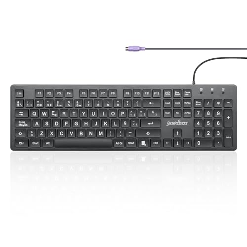Perixx PERIBOARD-117P ES Teclado Con Cable PS/2 - configuración ES y Teclas Tipo chiclet Impresas en Grande - - QWERTY Español Perixx PERIBOARD-117P ES Teclado Con Cable PS/2 - configuración ES y Teclas Tipo chiclet Impresas en Grande - - QWERTY Español von Perixx