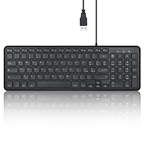 Perixx PERIBOARD-213B - Kompakte kabelgebundene USB-Tastatur mit Ziffernblock - Leise Tasten mit niedrigem Profil - Scherenschalter - Multimediatasten - Italienisches Layout - Schwarz Perixx PERIBOARD-213B - Kompakte kabelgebundene USB-Tastatur mit Ziffernblock - Leise Tasten mit niedrigem Profil - Scherenschalter - Multimediatasten - Italienisches Layout - Schwarz von Perixx