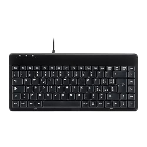 Perixx PERIBOARD-409 Mini-Tastatur Italienisch USB verkabelt für Computer Desktop Laptop, Schwarz von Perixx