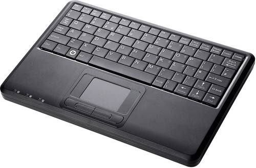 Perixx PERIBOARD-510-PLUS USB Tastatur Deutsch, QWERTZ Schwarz Integriertes Touchpad von Perixx
