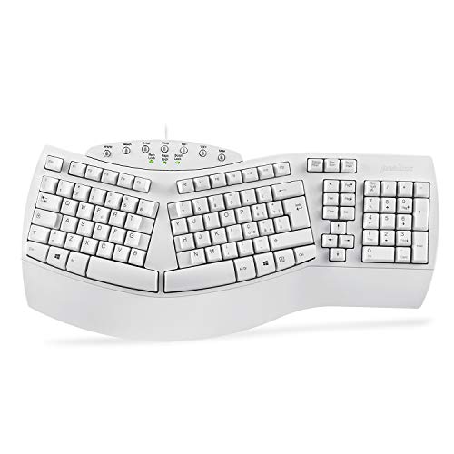 Perixx PERIBOARD-512 Ergonomische Tastatur – Design Suddivisato – Layout Italiano QWERTY – Weiß von Perixx
