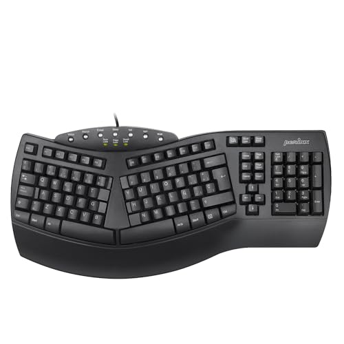 Perixx PERIBOARD-512B ES Teclado Ergonomico, 485 x 236 x 44 mm, Negro – QWERTY Español von Perixx