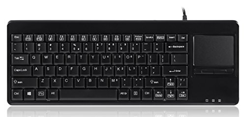 Perixx PERIBOARD-515 H Plus Keyboard with Touchpad (QWERTY US Layout) - Wired USB Connector with 2xUSB Hub - Fits with Professional or Industrial Application von Perixx