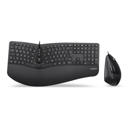 Perixx PERIDUO-505B, DE, Tastatur- und Maus Set, USB-Kabel, ergonomisch, schwarz Perixx PERIDUO-505B, DE, Tastatur- und Maus Set, USB-Kabel, ergonomisch, schwarz von Perixx