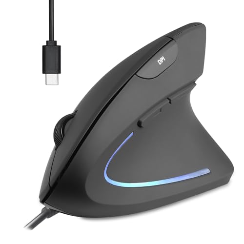Perixx PERIMICE-513 C Vertikale Ergonomie-Maus, USB-C, schwarz, Rechtshänder Perixx PERIMICE-513 C Vertikale Ergonomie-Maus, USB-C, schwarz, Rechtshänder von Perixx