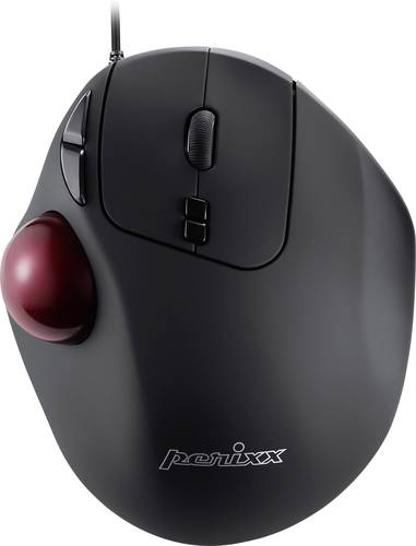 Perixx PERIMICE-517 D Trackball USB Laser Schwarz 7 Tasten 400 dpi, 1000 dpi Ergonomisch, Integriert von Perixx