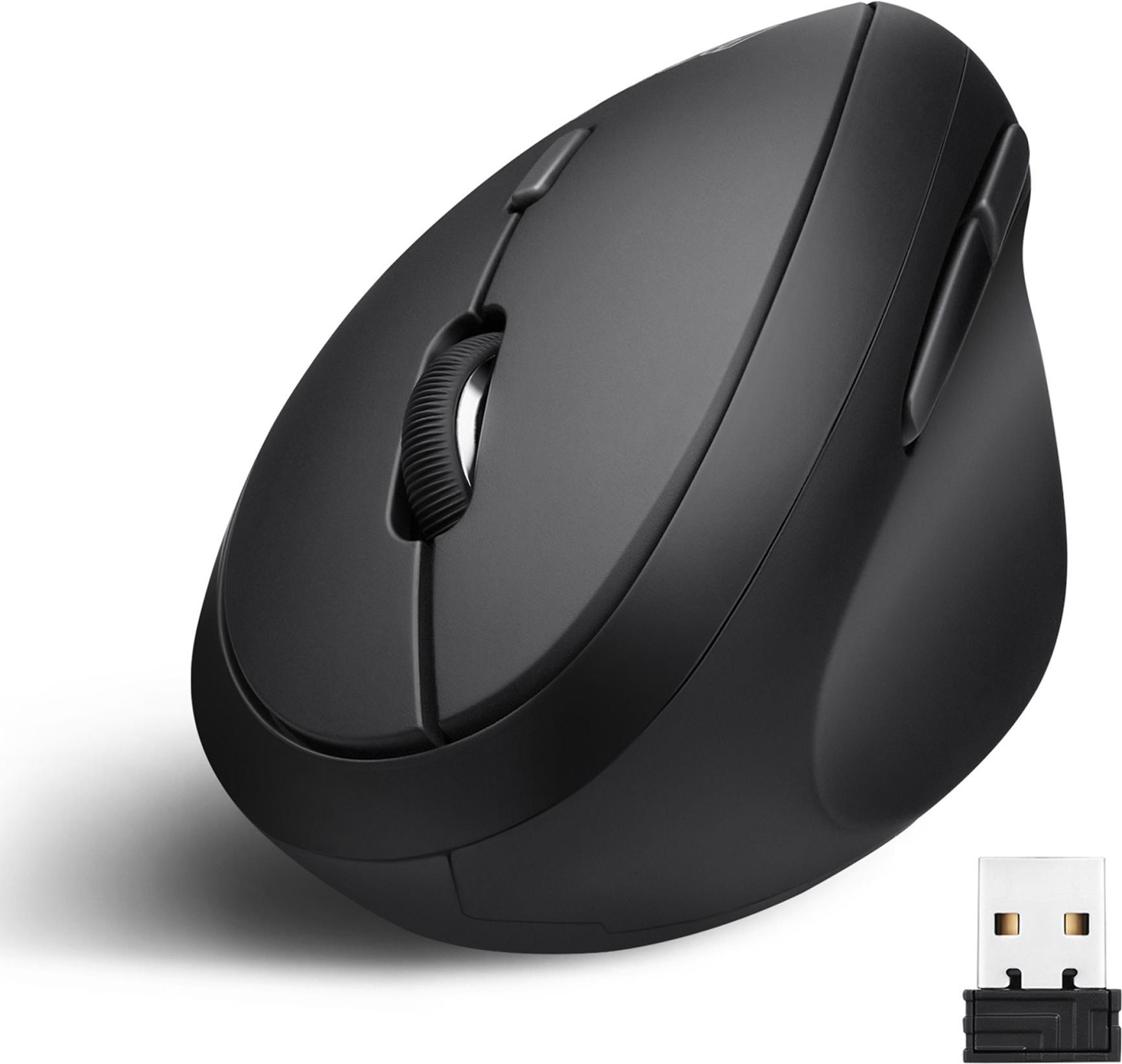 Perixx PERIMICE-619 - Kabellose Ergonomische Vertikale Maus mit Silent-Click und Kleinem - Maus - Optisch - Bluetooth 5 - Bluetooth - USB Typ C (PERIMICE-619) von Perixx