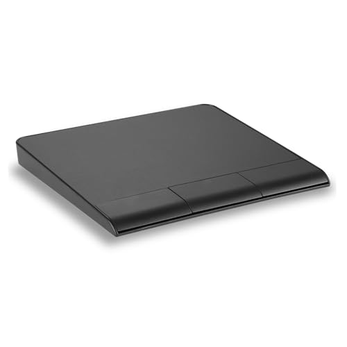 Perixx PERIPAD-706 Kabelloses Slim Touchpad, Multi-Device Konnektivität mit Bluetooth oder 2.4G RF, Wiederaufladbar via USB-C, Großformat 13.5x11.6x1.4 cm, Schwarz von Perixx
