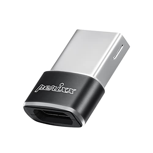 Perixx PERIPRO-408 USB-C-Buchse auf USB-A-Stecker Adapter – Datenübertragungs- und Ladeadapter für iPhone 12 13 Mini Pro, Galaxy Note, iPad und Pixel Smartphone… von Perixx