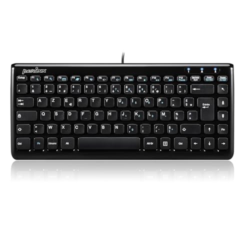 Perixx Periboard-407, Mini Clavier USB Filaire AZERTY - Clavier Chiclet Avec 11 Touches de Raccourcis - Noir Perixx Periboard-407, Mini Clavier USB Filaire AZERTY - Clavier Chiclet Avec 11 Touches de Raccourcis - Noir von Perixx