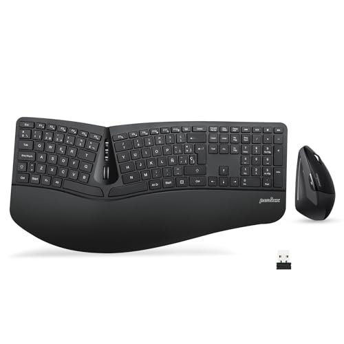 Perixx Periduo-605 ES, Pack de Teclado Ergonómico Inalámbrico - separación de teclas y Ratón Vertical Con reposa muñeca y Teclas de Membrana Low Profile - QWERTY Español Perixx Periduo-605 ES, Pack de Teclado Ergonómico Inalámbrico - separación de teclas y Ratón Vertical Con reposa muñeca y Teclas de Membrana Low Profile - QWERTY Español von Perixx