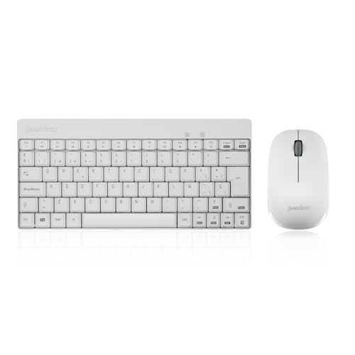 Perixx PERIDUO-712W Combo Teclado Pequeño y Ratón Inalámbrico para Windows, 2.4 GHz Con Receptor USB, QWERTY Español, Blanco von Perixx