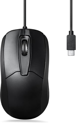 Perixx Perimice-209C Optische Maus, USB Typ C, kabelgebunden, 1000 DPI, 11994 von Perixx