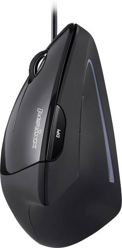 Perixx Perimice-513L Ergonomische Maus USB Optisch Schwarz 5 Tasten 2000 dpi Ergonomisch von Perixx