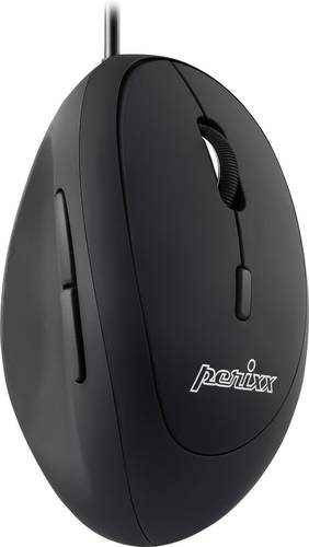 Perixx Perimice-519 Ergonomische Maus USB Optisch Schwarz 6 Tasten 1600 dpi Ergonomisch von Perixx