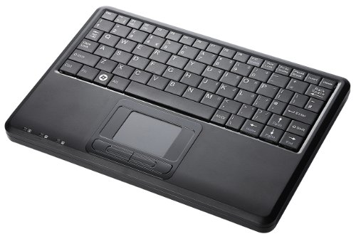 Perixx Tastatur, PERIBOARD-510 H Plus, USB, Super Mini Touchpad Keyboard, mit 2-Fach USB Hub von Perixx