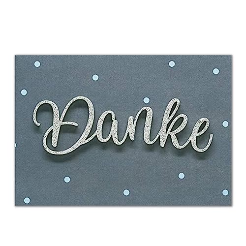 Perleberg Dankeskarten - Lettering Collection - liebevolle Danke Karte - Dankeschön Karten mit Umschlag - Danke Geschenk - Hochwertige Dankeskarten mit Silberschrift - Danke Karten 11,6 x 16,6 cm Perleberg Dankeskarten - Lettering Collection - liebevolle Danke Karte - Dankeschön Karten mit Umschlag - Danke Geschenk - Hochwertige Dankeskarten mit Silberschrift - Danke Karten 11,6 x 16,6 cm von Perleberg