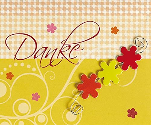 Perleberg Dankeskarten - Midi Collection - liebevolle Danke Karte - Dankeschön Karten mit Umschlag - Danke Geschenk - Hochwertige Dankeskarten mit tollen Motiven - Danke Karten 6,5 x 8,0 cm von Perleberg