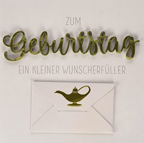 Perleberg Geburtstag Lettering - ein Wunscherfüller - 15 x 15 cm von Perleberg