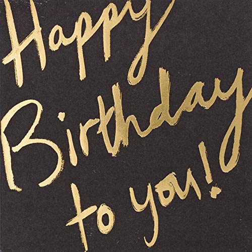 Perleberg Geburtstagskarte - Black&Gold Collection - liebevolle Karte zum Geburtstag - Geburtstagskarten mit Umschlag - Glückwunsch-Karte mit Motiv - Karte Geburtstag 15 x 15 cm von Perleberg