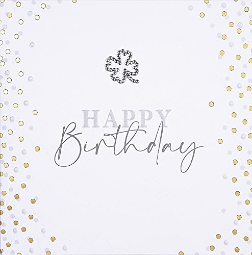 Perleberg Geburtstagskarte - Diamond Collection - liebevolle Karte zum Geburtstag - Geburtstagskarten mit Umschlag - Glückwunsch-Karte mit Motiv - Karte Geburtstag 15 x 15 cm von Perleberg
