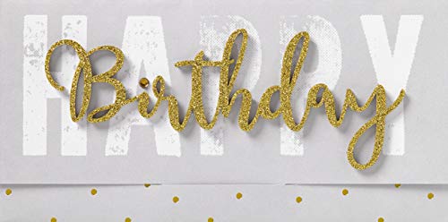 Perleberg Geburtstagskarte Lettering Surprise Happy Birthday 11 x 22 cm von Perleberg