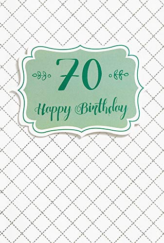 Perleberg Geburtstagskarte Zahlenkarte 70 - edle Karte zum 70. Geburtstag mit Umschlag - schöne Geburtstagskarten 11,6 x 16,6 cm - Karte Geburtstag für eine gelungene Überraschung von Perleberg
