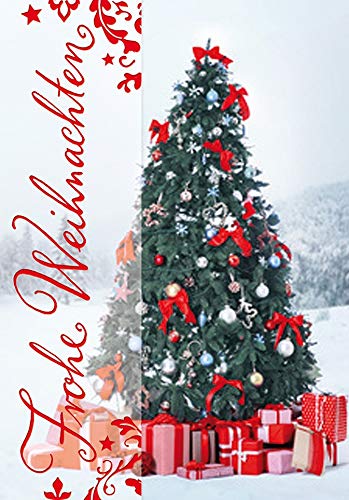 Perleberg festliche Weihnachtskarte - hochwertige Weihnachtspostkarte mit liebevoll gestalteten Tannenbaum-Motiv - Karte Weihnachten für schöne Weihnachtsgrüße - Grußkarte von Perleberg