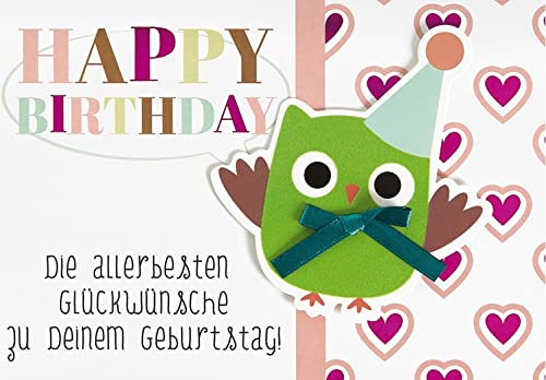 Perleberg hochwertige Geburtstagskarte der Lifestyle Collection mit liebevoll gestaltetem Eulen-Motiv - Karte zum Geburtstag mit Umschlag - Geburtstagskarten in Premium-Qualität 11,6 x 16,6 cm Perleberg hochwertige Geburtstagskarte der Lifestyle Collection mit liebevoll gestaltetem Eulen-Motiv - Karte zum Geburtstag mit Umschlag - Geburtstagskarten in Premium-Qualität 11,6 x 16,6 cm von Perleberg