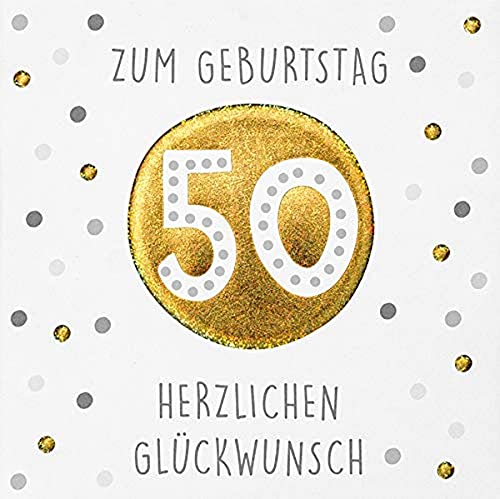 Perleberg hochwertige Geburtstagskarte zum 50. Geburtstag - edle Karte zum Geburtstag mit Umschlag - schöne Geburtstagskarten 15 x 15 cm - Karte Geburtstag für eine gelungene Überraschung Perleberg hochwertige Geburtstagskarte zum 50. Geburtstag - edle Karte zum Geburtstag mit Umschlag - schöne Geburtstagskarten 15 x 15 cm - Karte Geburtstag für eine gelungene Überraschung von Perleberg