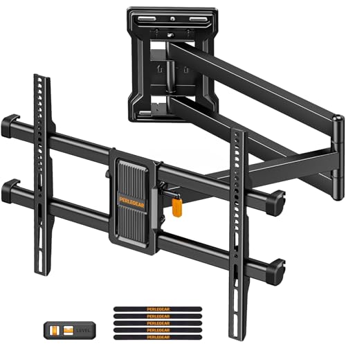 Perlegear Langarm TV Wandhalterung, Full Motion Wandhalterung Fernseher für 32-65″ TVs, 60 kg Tragkraft, Eck-TV Halterung mit ±90° Schwenkbarkeit und 700mm Auszug, Max VESA 400x400mm, PGMF24B Perlegear Langarm TV Wandhalterung, Full Motion Wandhalterung Fernseher für 32-65″ TVs, 60 kg Tragkraft, Eck-TV Halterung mit ±90° Schwenkbarkeit und 700mm Auszug, Max VESA 400x400mm, PGMF24B von Perlegear