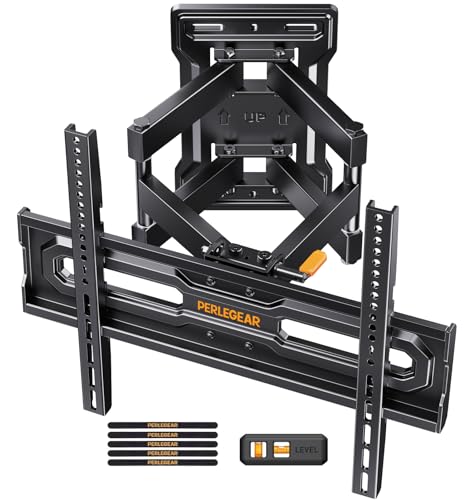 Perlegear TV Wandhalterung für 23-70 Zoll TVs bis 50 kg, Höhenverstellbare Wandhalterung Fernseher mit Werkzeuglosem Neigen, Fernseher Halterung 55 Zoll Schwenkbar, Max VESA 400x400 mm, Vormontierte Perlegear TV Wandhalterung für 23-70 Zoll TVs bis 50 kg, Höhenverstellbare Wandhalterung Fernseher mit Werkzeuglosem Neigen, Fernseher Halterung 55 Zoll Schwenkbar, Max VESA 400x400 mm, Vormontierte von Perlegear