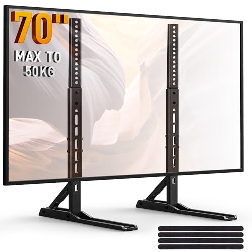 Perlegear Universal TV Standfüße Füße für 22-70 Zoll Fernseher, Tisch TV Ständer Standfuss mit 3 Höhenoptionen, Moderner TV Stand Hält bis zu 50 kg, Max VESA 800x600 mm Perlegear Universal TV Standfüße Füße für 22-70 Zoll Fernseher, Tisch TV Ständer Standfuss mit 3 Höhenoptionen, Moderner TV Stand Hält bis zu 50 kg, Max VESA 800x600 mm von Perlegear