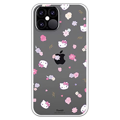 Original Schutzhülle kompatibel mit iPhone 12 oder 12 Pro mit Hello Kitty Patron Flower Design von Personalaizer