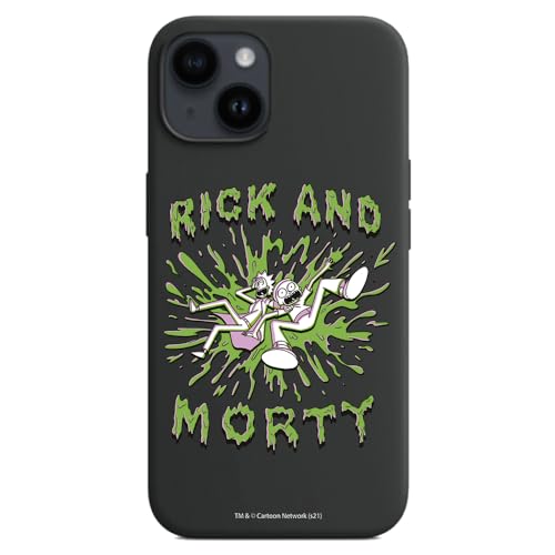 Personalaizer Flexible Schutzhülle für iPhone 15 Rick und Morty Acid, Schwarz von Personalaizer