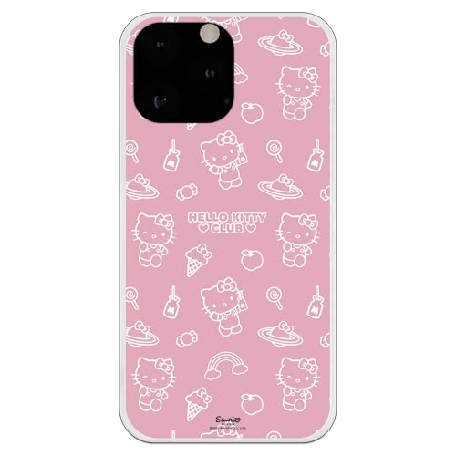 Personalaizer Hello Kitty Flexible Schutzhülle für iPhone 15 Pro, Rosa Muster von Personalaizer