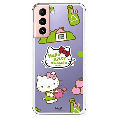 Personalaizer Originale Hülle kompatibel mit Samsung Galaxy S21 - S30 - Hello Kitty Love Earth von Personalaizer