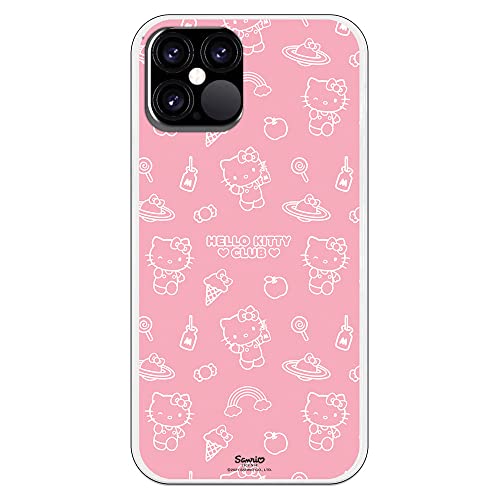 Personalaizer Schutzhülle für iPhone 12-12 Pro - Hello Kitty Muster auf Rosa von Personalaizer
