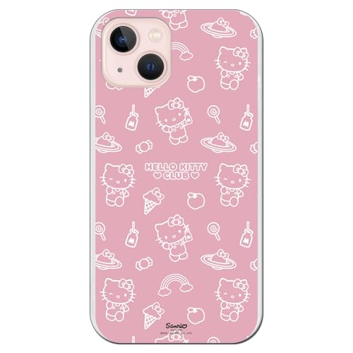 Personalaizer Schutzhülle für iPhone 13 - Hello Kitty Muster auf Rosa von Personalaizer