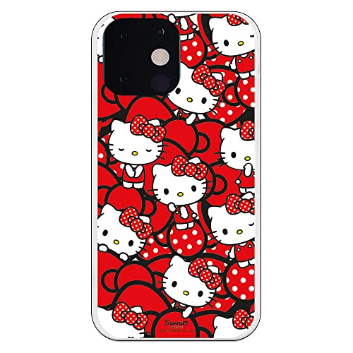 Personalaizer Schutzhülle für iPhone 13 Mini, Hello Kitty, rote Schleifen und Tupfen von Personalaizer