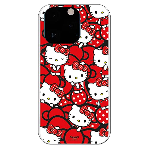 Personalaizer Schutzhülle für iPhone 13 Pro, Hello Kitty, rote Schleifen und Punkte von Personalaizer