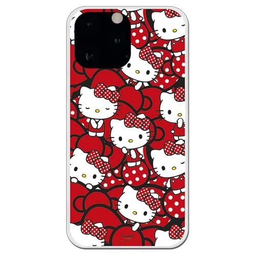 Personalaizer Schutzhülle für iPhone 13 Pro Max, Hello Kitty, rote Schleifen und Punkte von Personalaizer