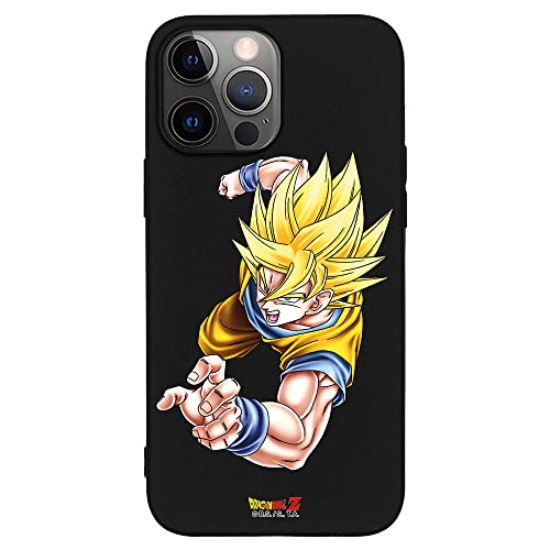 Personalaizer Schutzhülle für iPhone 13 Pro Max, Schwarz mit Dragon Ball Z Goku SS1 Special von Personalaizer
