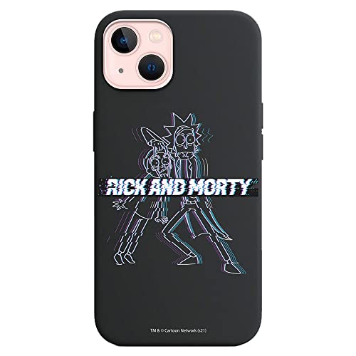 Personalaizer - Schutzhülle für iPhone 13 Schwarz mit Rick und Morty Glitch Motiv von Personalaizer
