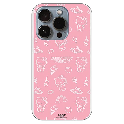 Personalaizer Schutzhülle für iPhone 14 Pro - Hello Kitty Muster auf Rosa von Personalaizer