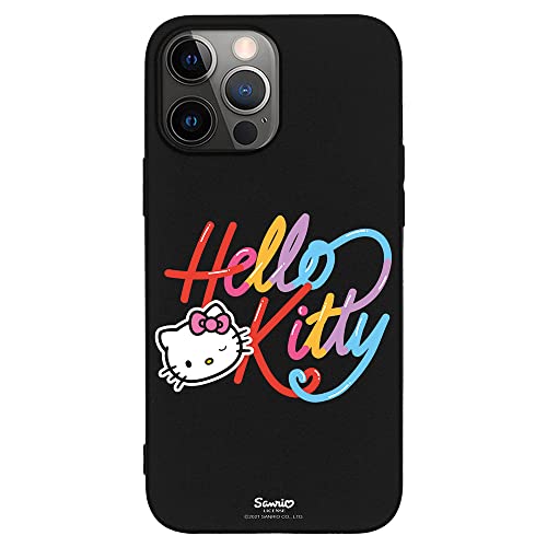 Personalaizer Schutzhülle für iPhone 14 Pro Max, Hello Kitty, Schwarz von Personalaizer