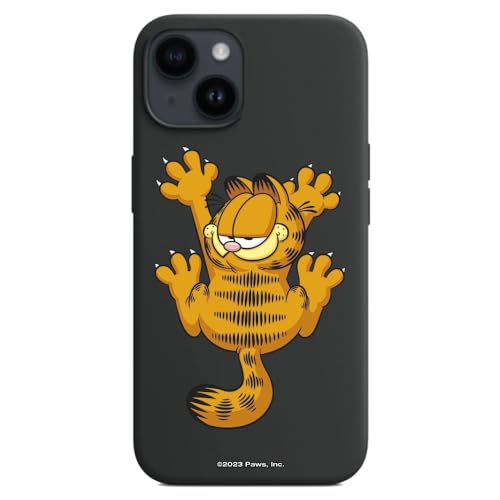 Personalaizer Schutzhülle für iPhone 15 von Garfield, flexibel, Schwarz von Personalaizer