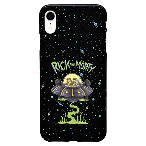 Personalaizer - Schutzhülle für iPhone XR Schwarz mit Rick und Morty UFO Motiv von Personalaizer