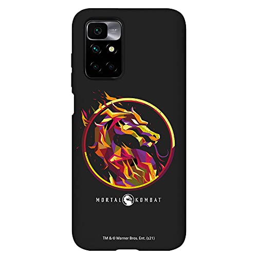 Schutzhülle für Xiaomi Redmi 10 Schwarz mit Mortal Kombat Logo Fire von Personalaizer